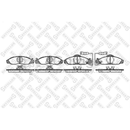 STELLOX 635002SX Комплект тормозных колодок дисковый тормоз