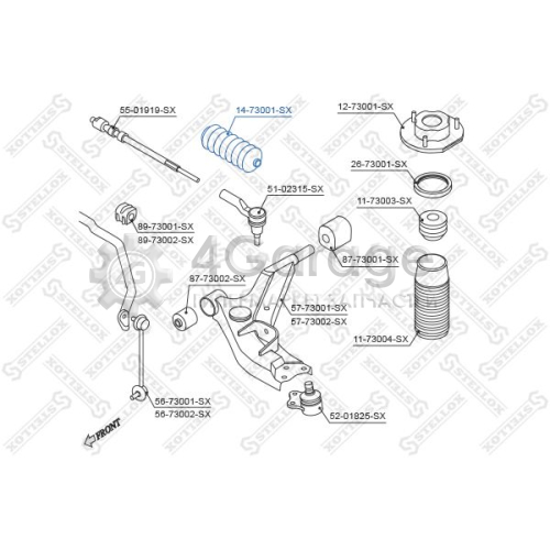 STELLOX 1473001SX Пыльник рулевое управление