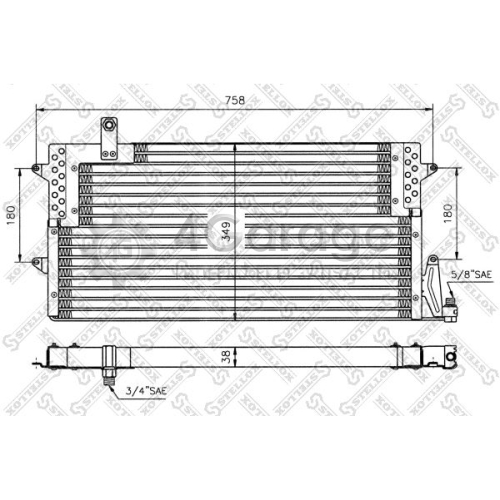 STELLOX 1045005SX Конденсатор кондиционер