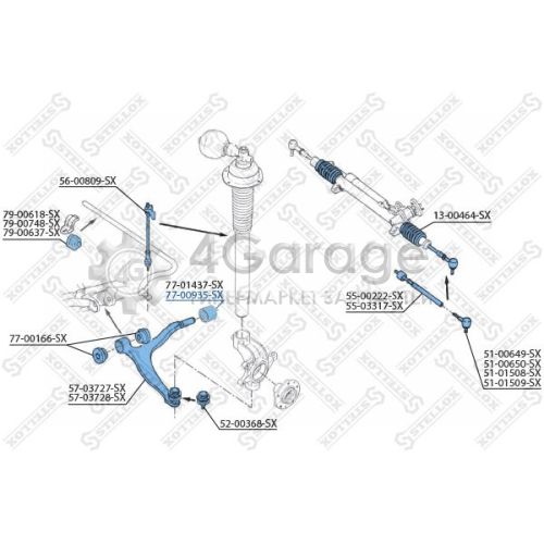 STELLOX 7700935SX Подвеска рычаг независимой подвески колеса