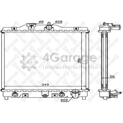 STELLOX 1025103SX Радиатор охлаждение двигателя