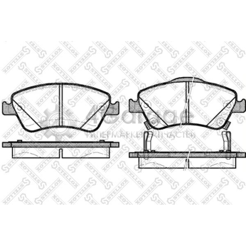 STELLOX 001084BSX Комплект тормозных колодок дисковый тормоз