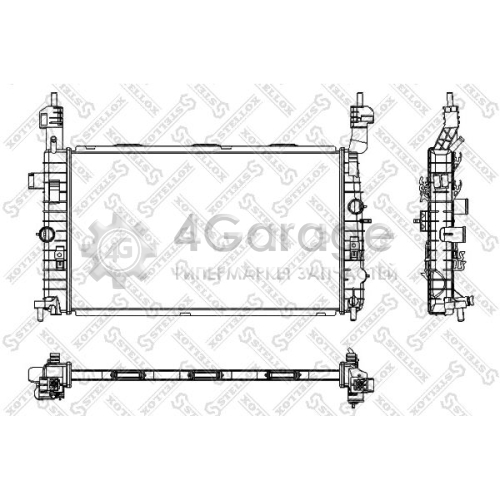 STELLOX 1025350SX Радиатор охлаждение двигателя