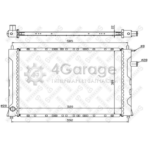 STELLOX 1026274SX Радиатор охлаждение двигателя