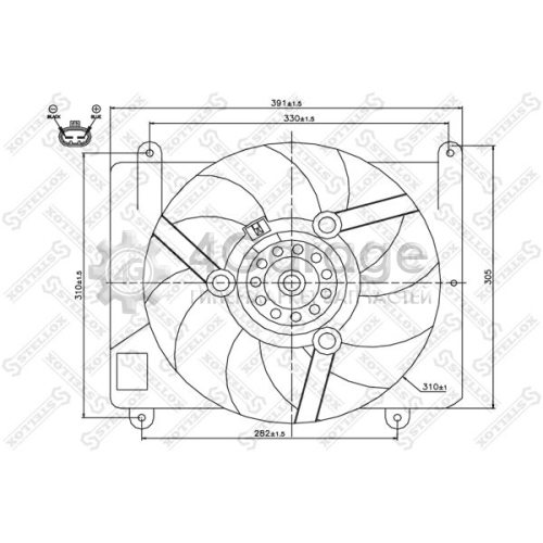 STELLOX 2999059SX Вентилятор охлаждение двигателя