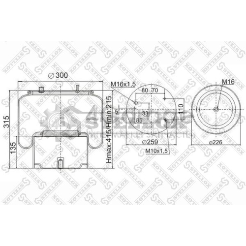 STELLOX 9008361SX Кожух пневматической рессоры