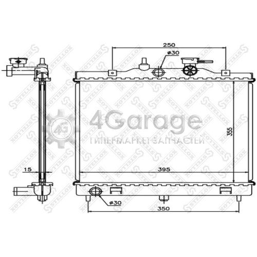 STELLOX 1025298SX Радиатор охлаждение двигателя