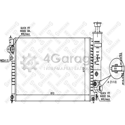 STELLOX 1025036SX Радиатор охлаждение двигателя