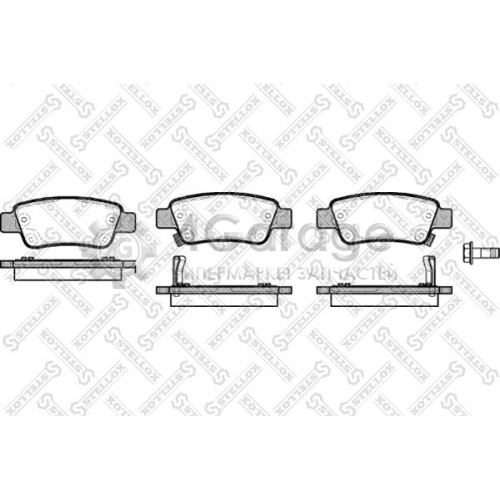 STELLOX 001082BSX Комплект тормозных колодок дисковый тормоз