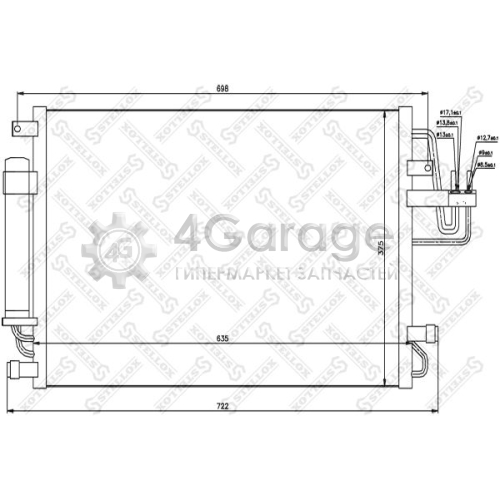 STELLOX 1045108SX Конденсатор кондиционер