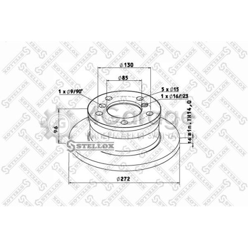 STELLOX 8500763SX Тормозной диск