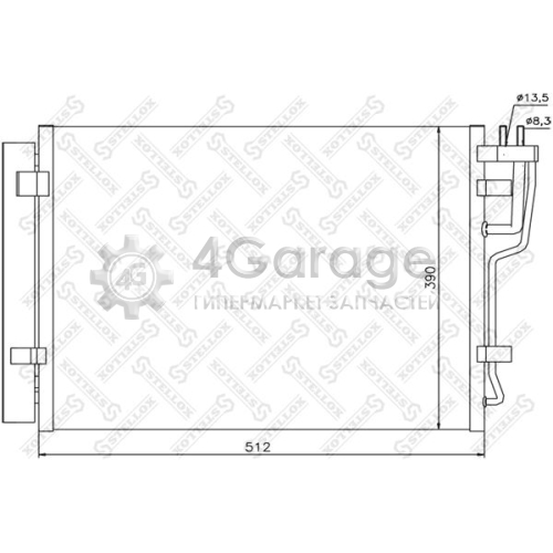 STELLOX 1045609SX Конденсатор кондиционер