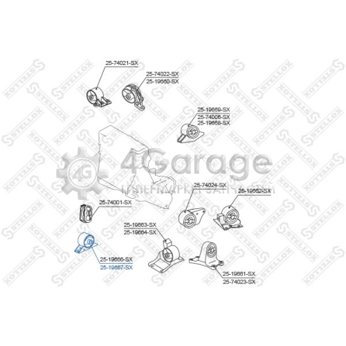 STELLOX 2519667SX Подвеска двигатель