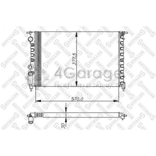 STELLOX 1025039SX Радиатор охлаждение двигателя