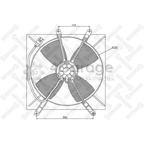 STELLOX 2999220SX Вентилятор охлаждение двигателя
