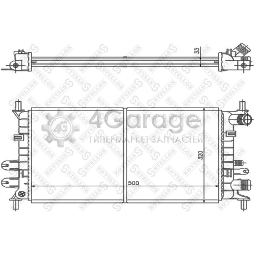 STELLOX 1025811SX Радиатор охлаждение двигателя