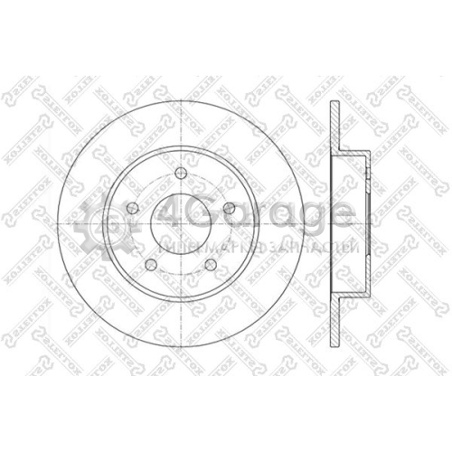 STELLOX 60202257SX Тормозной диск