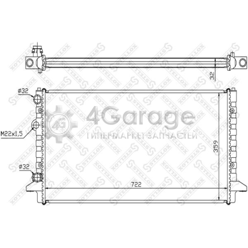 STELLOX 1025011SX Радиатор охлаждение двигателя