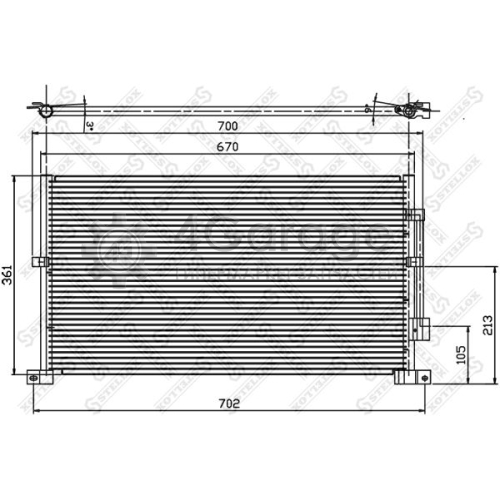 STELLOX 1045218SX Конденсатор кондиционер