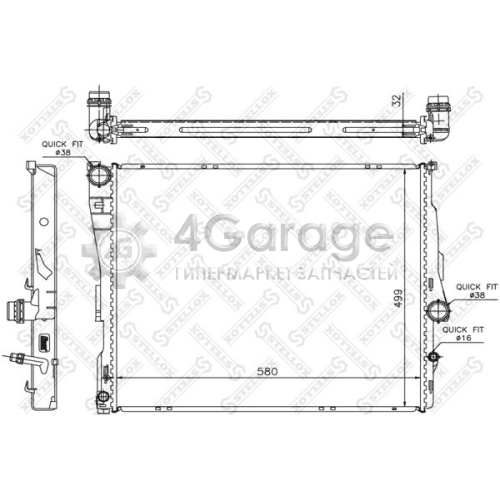 STELLOX 1025589SX Радиатор охлаждение двигателя