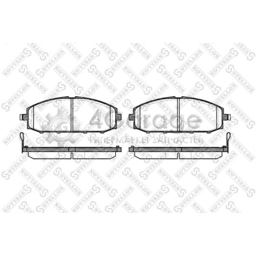 STELLOX 722004SX Комплект тормозных колодок дисковый тормоз