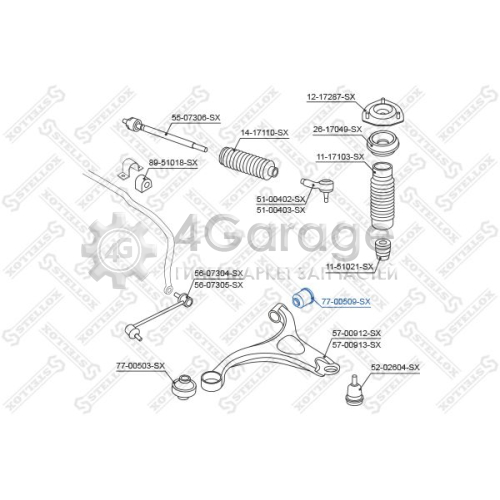 STELLOX 7700509SX Подвеска рычаг независимой подвески колеса