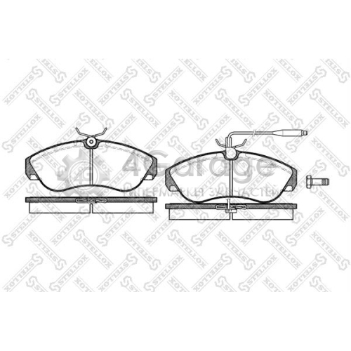 STELLOX 498002SX Комплект тормозных колодок дисковый тормоз