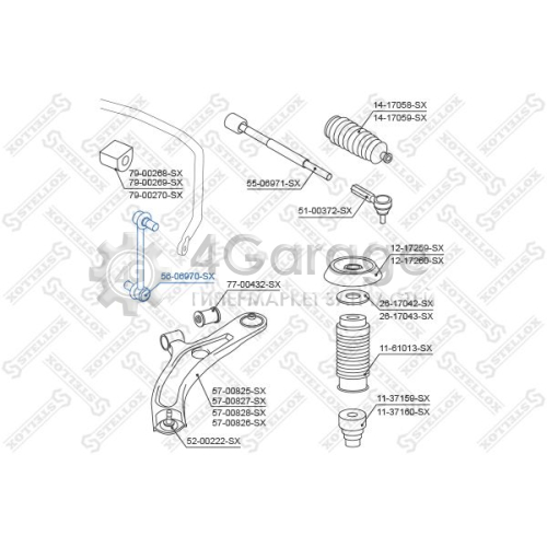 STELLOX 5606970SX Тяга / стойка стабилизатор