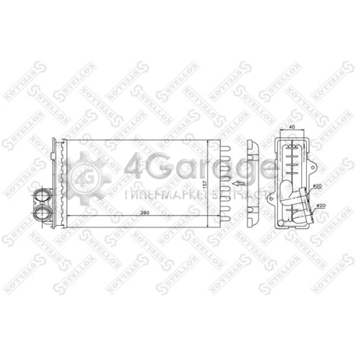 STELLOX 1035015SX Теплообменник отопление салона