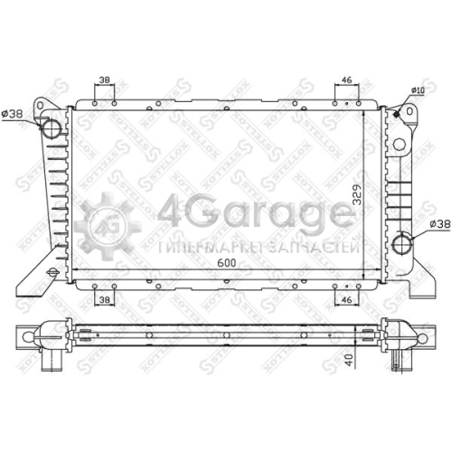 STELLOX 1025056SX Радиатор охлаждение двигателя