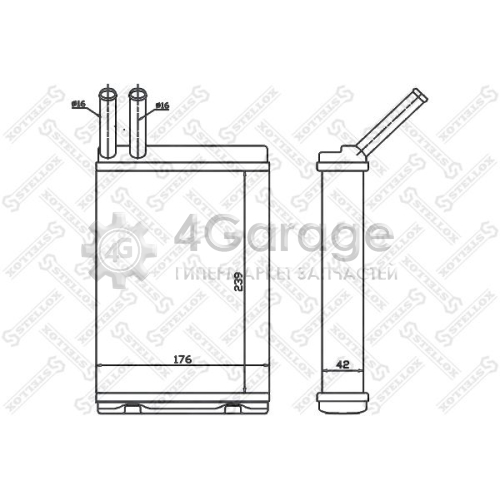 STELLOX 1035129SX Теплообменник отопление салона