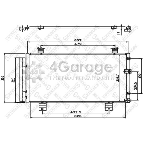 STELLOX 1045681SX Конденсатор кондиционер