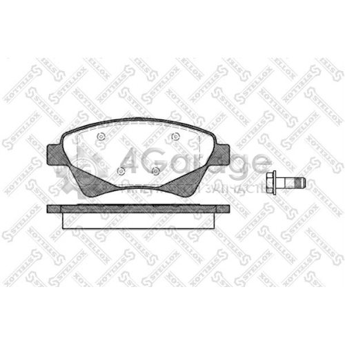 STELLOX 987020SX Комплект тормозных колодок дисковый тормоз