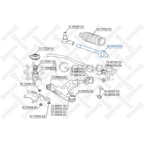 STELLOX 5500028SX Осевой шарнир рулевая тяга