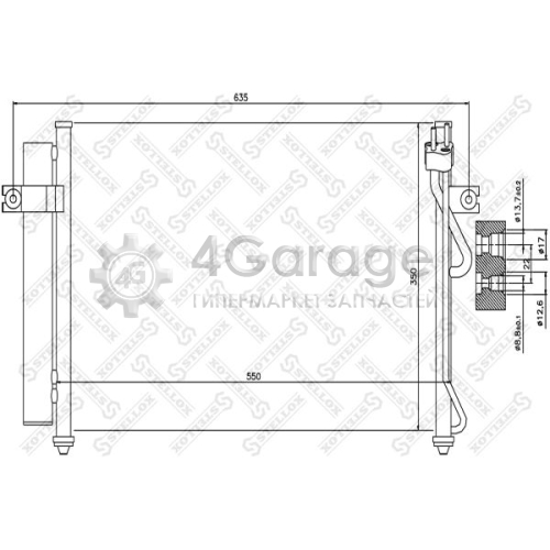 STELLOX 1045028SX Конденсатор кондиционер