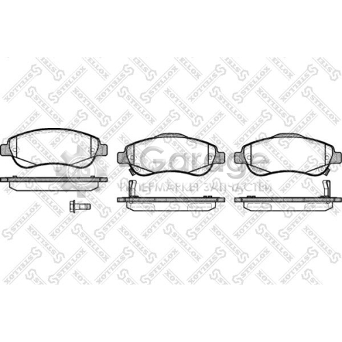 STELLOX 001081BSX Комплект тормозных колодок дисковый тормоз