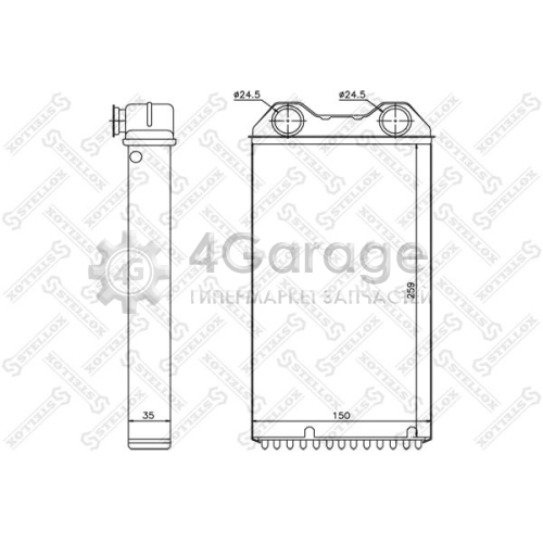 STELLOX 1035229SX Теплообменник отопление салона