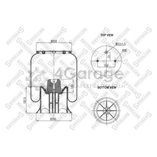 STELLOX 9041582SX Кожух пневматической рессоры