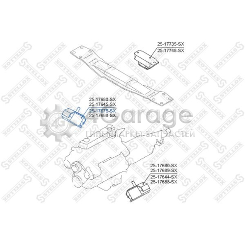 STELLOX 2517675SX Подвеска двигатель