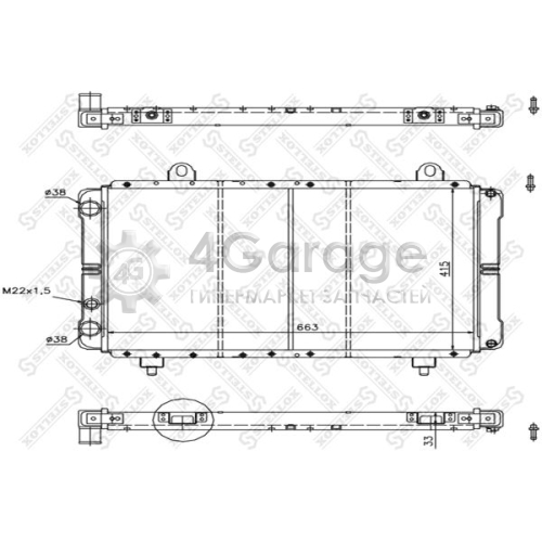 STELLOX 1025228SX Радиатор охлаждение двигателя