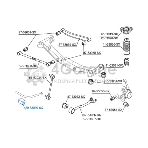 STELLOX 8953030SX Опора стабилизатор