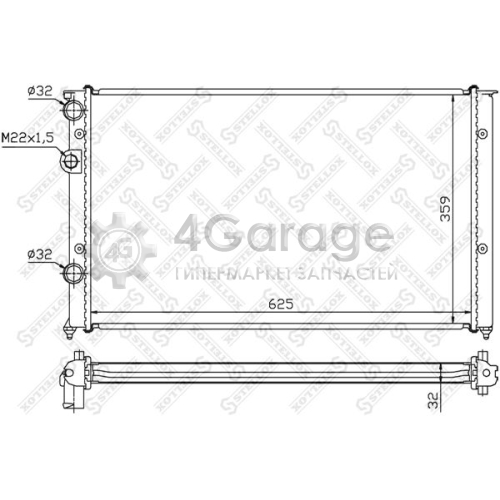 STELLOX 1026424SX Радиатор охлаждение двигателя