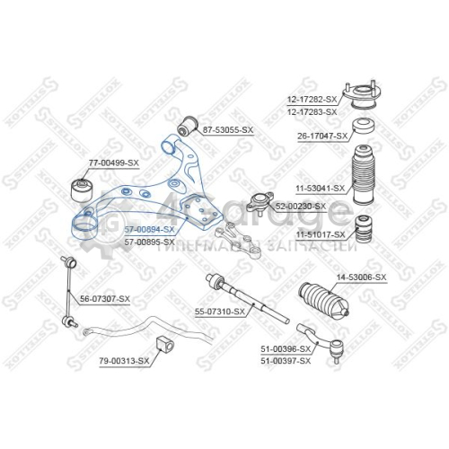 STELLOX 5700894SX Рычаг независимой подвески колеса подвеска колеса