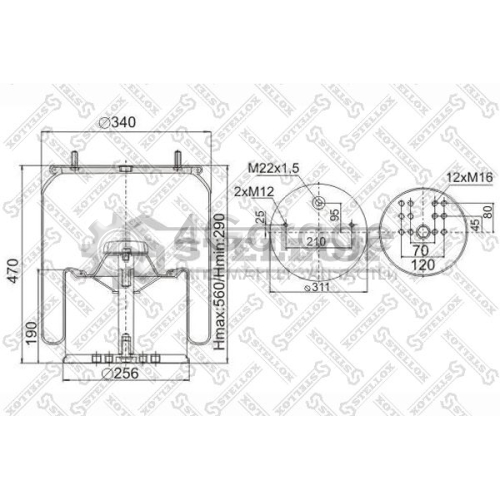 STELLOX 9008813SX Кожух пневматической рессоры