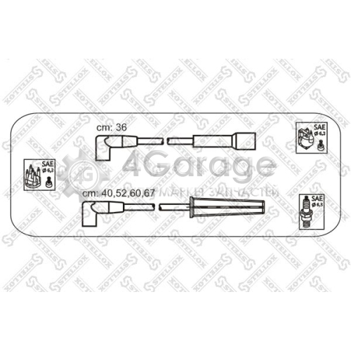 STELLOX 1030041SX Комплект проводов зажигания