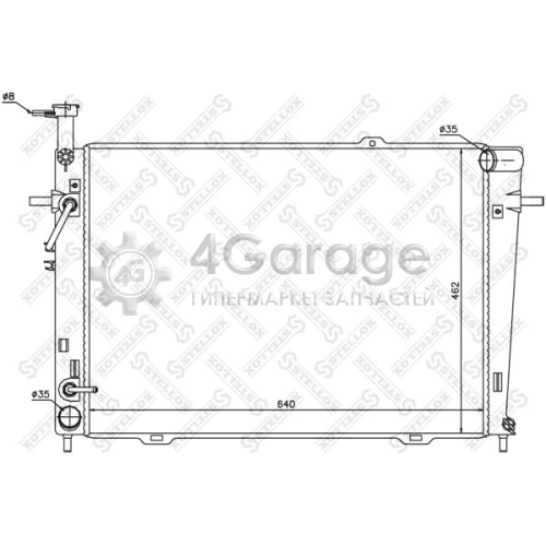 STELLOX 1025417SX Радиатор охлаждение двигателя