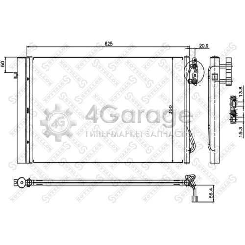 STELLOX 1045575SX Конденсатор кондиционер
