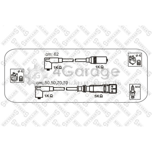 STELLOX 1038455SX Комплект проводов зажигания