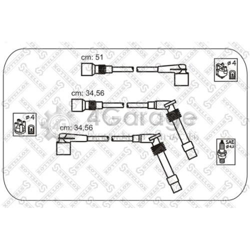 STELLOX 1038538SX Комплект проводов зажигания