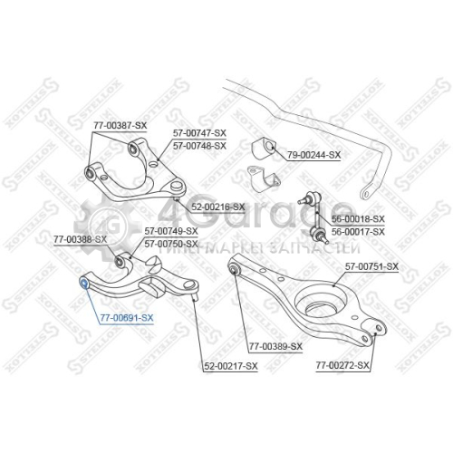 STELLOX 7700691SX Подвеска рычаг независимой подвески колеса